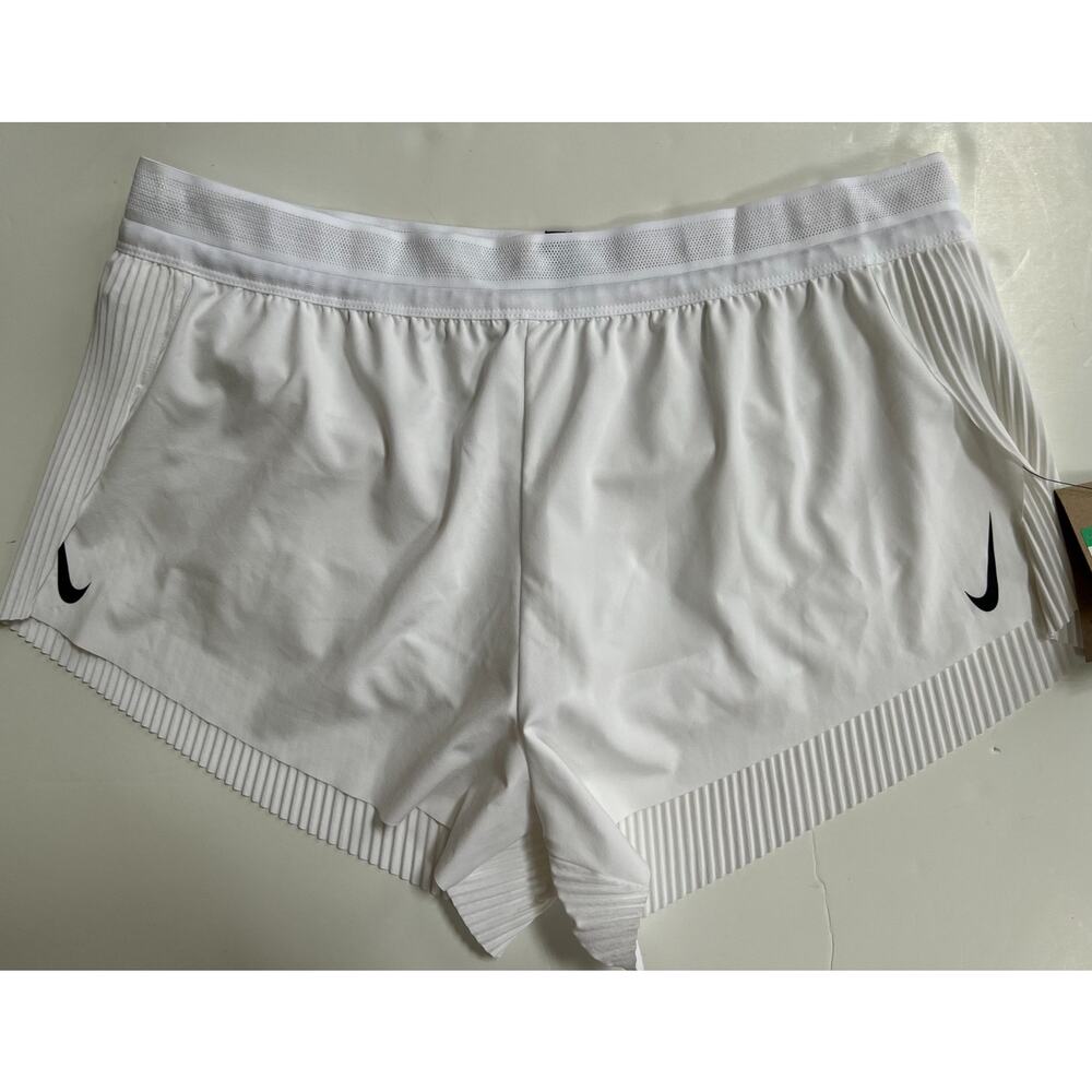 Nike Women's Dri-Fit Adv Aeroswift 3" Running Shorts FN2328-100 White XL NWT - Picture 1 of 16